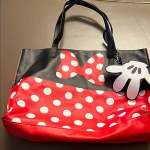 Disney Polka Dot Tote Bag - Red and Black